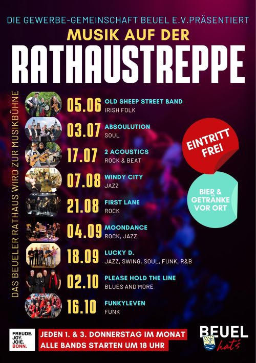 Musik auf der Rathaustreppe